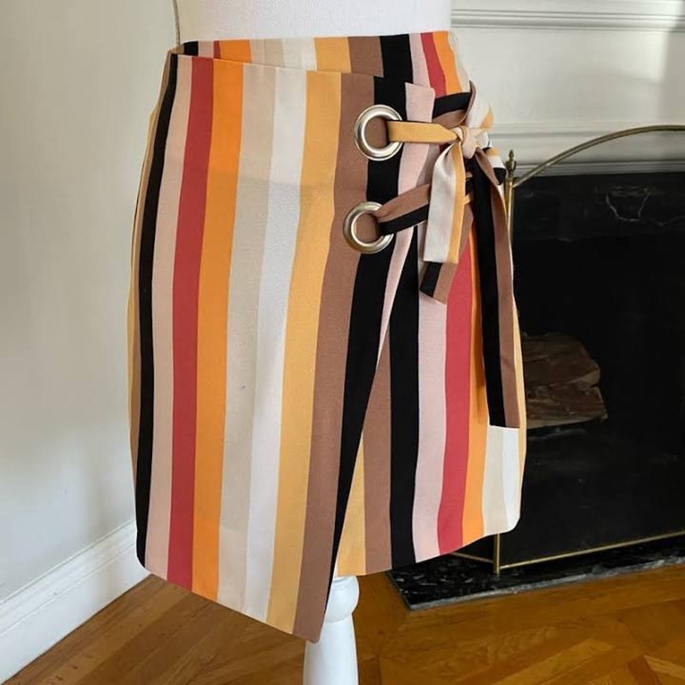 UO striped mini skirt